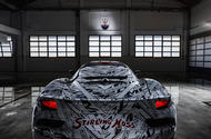 2020 Maserati MC20 development mule with Stirling Moss livery