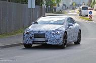 Mercedes EQS spyshots front