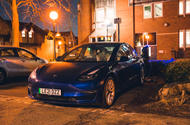 98 tesla model 3 night charging front
