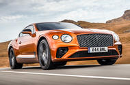 Bentley Continental GT Mulliner W12 front three quarters tracking 1