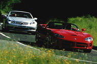99 dodge viper mercedes benz slk 55 front panning