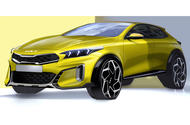 Kia Xceed 2022 facelift sketch front threequarter