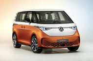Volkswagen ID Buzz 2022 front studio orange two tone