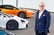 McLaren CEO Michael Leiters with cars