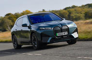 BMW iX M60 front quarter tracking 2022