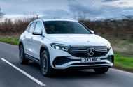 Mercedes Benz EQA 2022 front quarter tracking