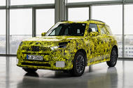Mini Countryman 2024 camouflaged front quarter