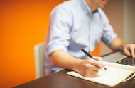 man people space desk