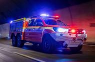 Toyota Hilux firefighting truck front three quarter