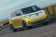 Volkswagen ID Buzz front quarter tracking 2023