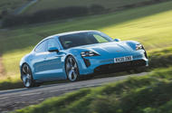 Porsche Taycan 2020 front quarter tracking