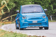 abarth 500e review 2023 04 cornering front