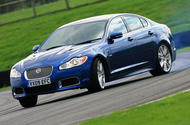 Jaguar XFR front three quarter drifting