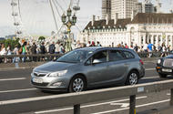 Vauxhall in London traffic London eye