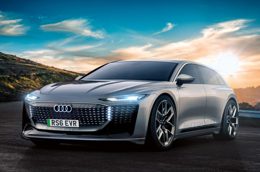 Audi RS6 E-Tron render by Autocar