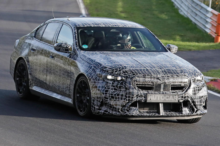 2024 BMW M5 prototype testing at the Nürburgring