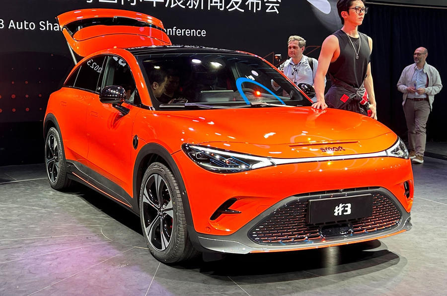 Smart #3 front on display at the 2023 Shanghai motor show 
