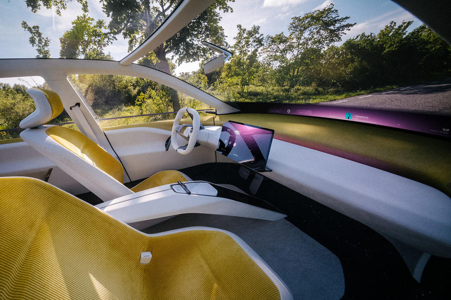 BMW Vision Neue Klasse concept interior viewed from the front-passenger seat