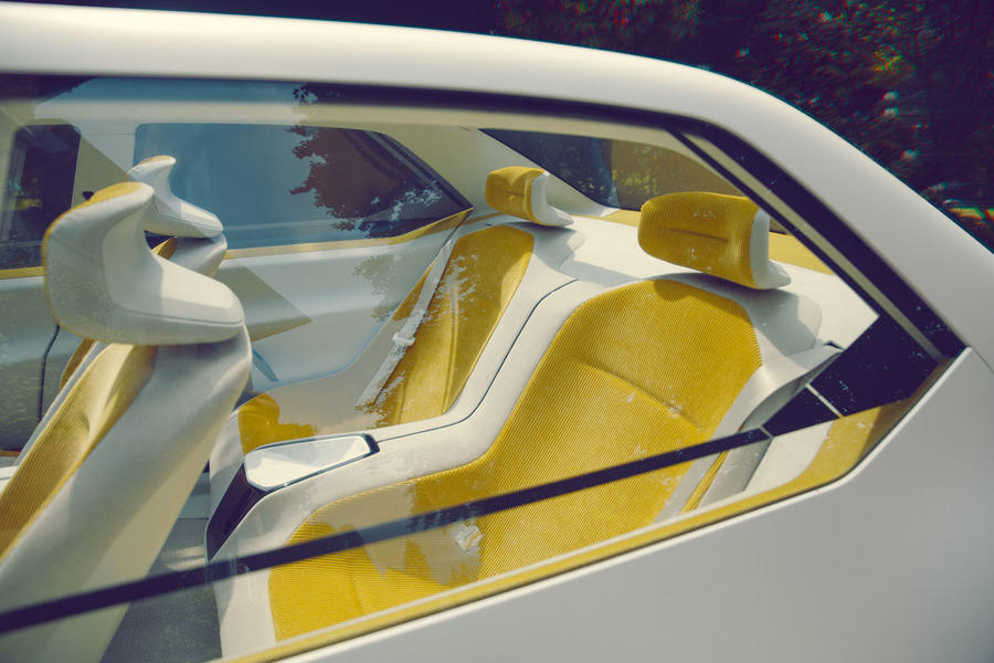 BMW Vision Neue Klasse concept rear seats viewed through window
