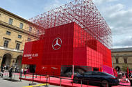 Mercedes Benz show stand at IAA 2023 in Munich