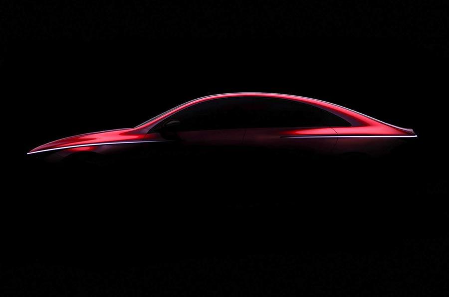 Side silhouette teaser image of the Mercedes-Benz Concept CLA Class