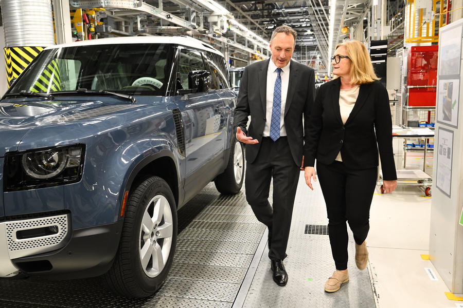 JLR Nitra plant Barbara Bergmeier Guillermo Mancholas Land Rover Defender