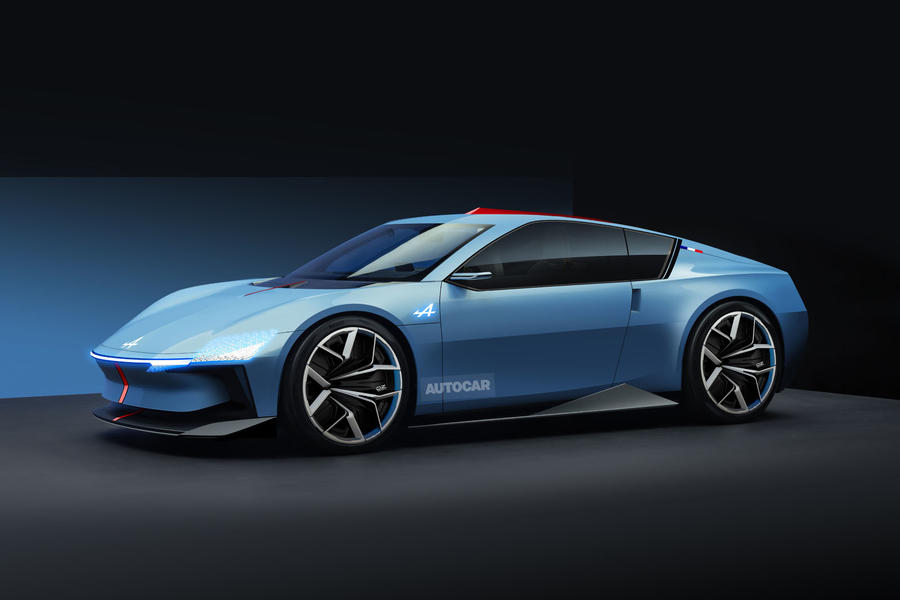 Alpine A310 EV render – front quarter