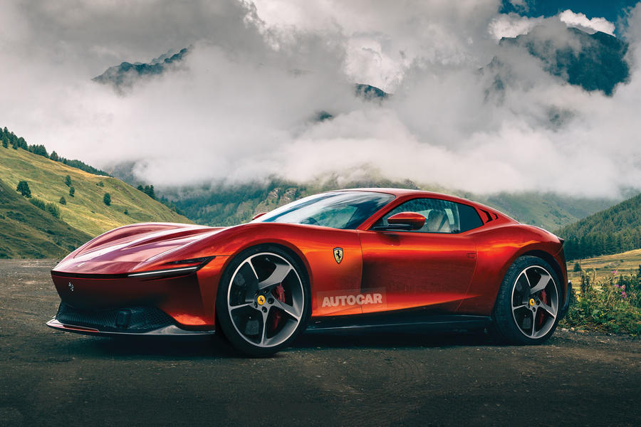 Ferrari 812 successor render – front quarter