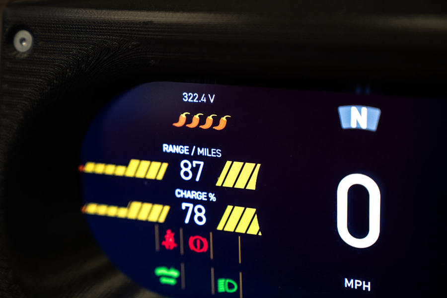 Morgan XP-1 dashboard with chilli drive modes