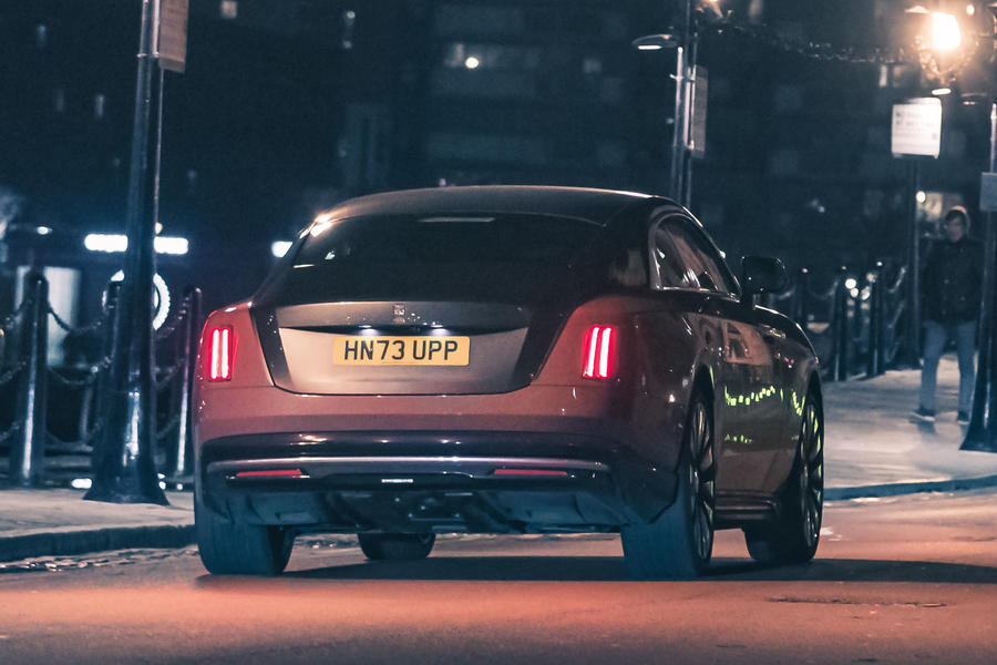 Rolls-Royce Spectre rear at night