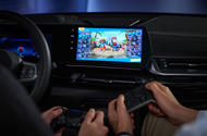 sBMW gaming in car