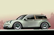 morris mini minor traveller render front three quarter