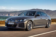 BMW i4 eDrive40 2025 front quarter tracking