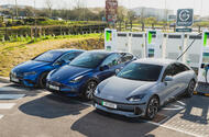 Mercedes EQE Tesla Model Y Hyundai Ioniq 6 charging