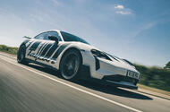 Porsche Taycan Turbo GT 2025 Review front tracking 41 Porsche Taycan Turbo GT 2025 Review front tracking 41