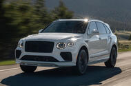 Bentley Bentayga Speed 2025 front quarter tracking