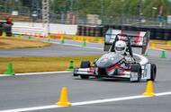 Formula Student racing car on track