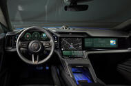 Porsche Cayenne EV interior dashboard wide Porsche Cayenne EV interior dashboard wide