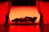 Audi R26 F1 reveal curtains being pulled